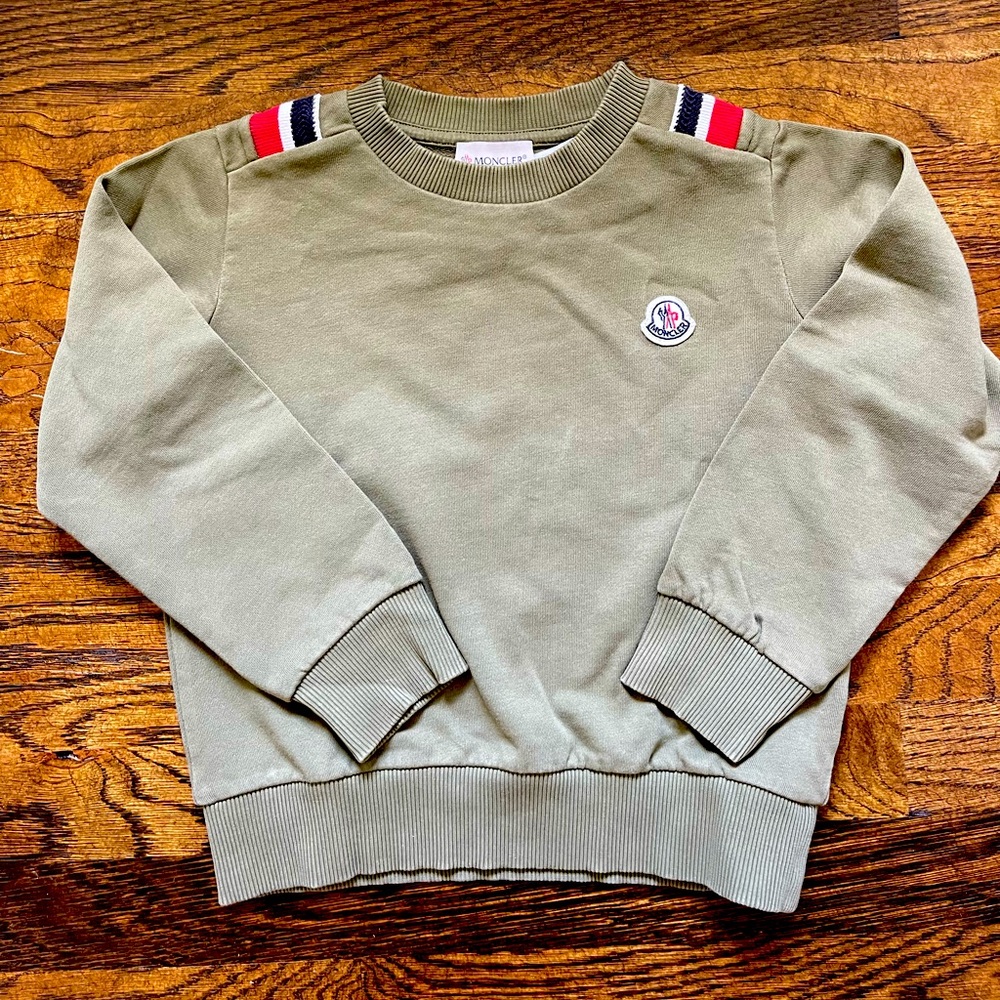 Moncler Olive Green Kids Sweatshirt; Size 6